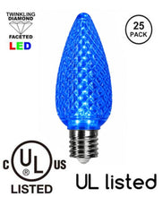 Load image into Gallery viewer, UL listed blue faceted LED pack of 25