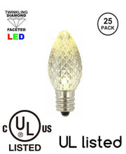 Charger l'image dans la galerie, UL listed warm white faceted LED pack of 25