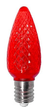 Charger l'image dans la galerie, opticore faceted C9 LED red replacement bulb