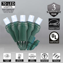 Load image into Gallery viewer, UL certified shatterproof cool white mini lights