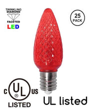 Charger l'image dans la galerie, UL listed red faceted LED pack of 25