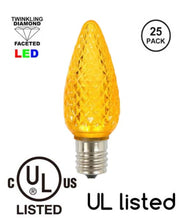 Charger l'image dans la galerie, UL listed yellow faceted LED pack of 25