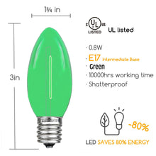 Charger l'image dans la galerie, green filament christmas bulb dimensions and energy percentage