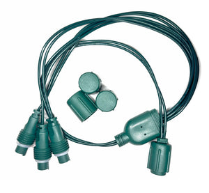 front view coaxial connector green