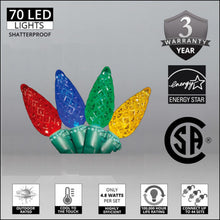 Charger l&#39;image dans la galerie, 70 LED multicolor shatterproof christmas lights
