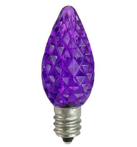opticore faceted C9 LED purple replacement bulb