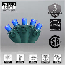 Charger l&#39;image dans la galerie, blue 5mm shatterproof christmas lights with energy chart

