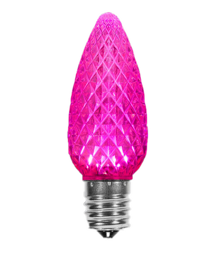 pink opticore faceted C9 LED replacement bulb