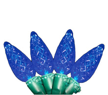 Charger l&#39;image dans la galerie, Blue LED faceted C6 christmas light bulbs

