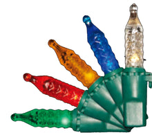 Load image into Gallery viewer, Multi-Coloured 70 Light LED Faceted M5 Outdoor Christmas Mini Light Set
