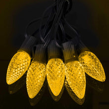 Load image into Gallery viewer, Yellow C9 LED Replacement Bulbs Faceted Yellow LED Christmas Light Bulb 5 Diodes in Each Bulb Fits E17 Socket  box 25
