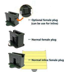 Female inline Zip plug/vampire plugs spt2 (Bag 25)