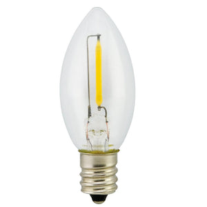 Warm White C9 LED Replacement Bulbs filament  LED Christmas Light Bulb Shatterproof Bulb Fits E17 Socket  box 25