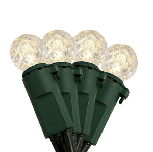 Warm White 70 Light LED Faceted G12 Outdoor Christmas Mini Light Set