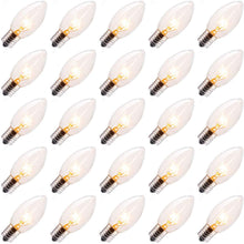Load image into Gallery viewer, Edison C9 Incandescent Replacement Bulbs Christmas Light Bulb Bulb Fits E17 Socket Box 25
