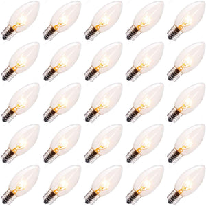 Edison C9 Incandescent Replacement Bulbs Christmas Light Bulb Bulb Fits E17 Socket Box 25