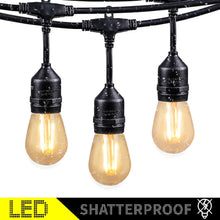 Load image into Gallery viewer, Outdoor Weatherproof UL 15 Lights E26 led Garden Patio String Light
