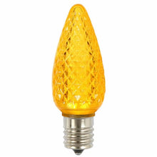 Load image into Gallery viewer, Yellow C9 LED Replacement Bulbs Faceted Yellow LED Christmas Light Bulb 5 Diodes in Each Bulb Fits E17 Socket  box 25
